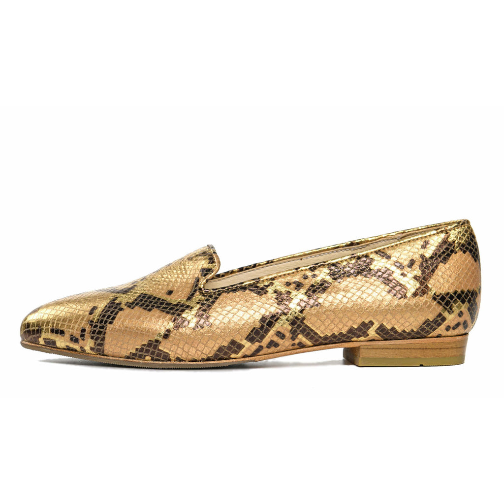 Emelie loafer Blush gold snake