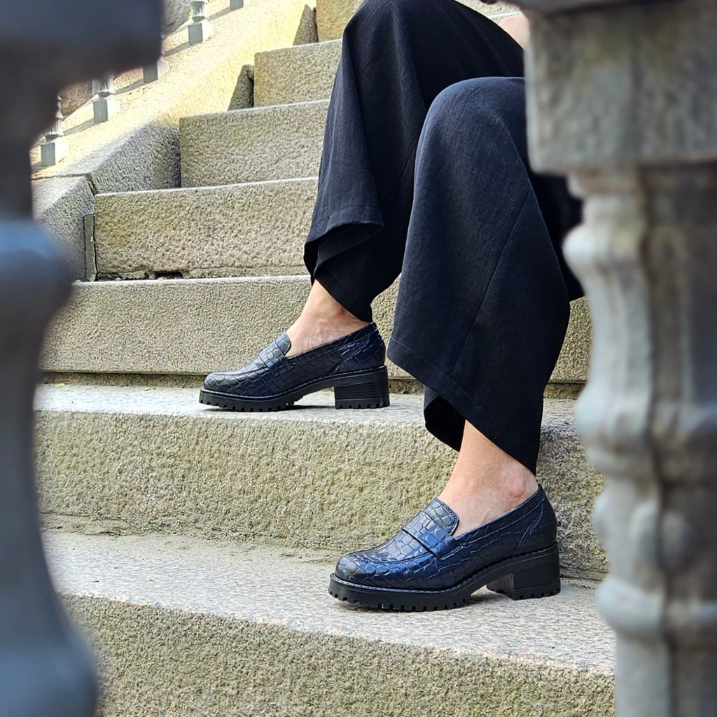 Linne krokoloafer