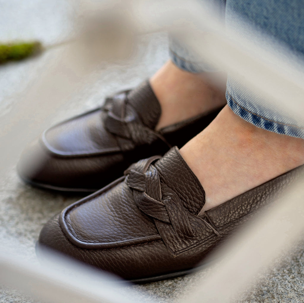 Lisa braid loafer brown