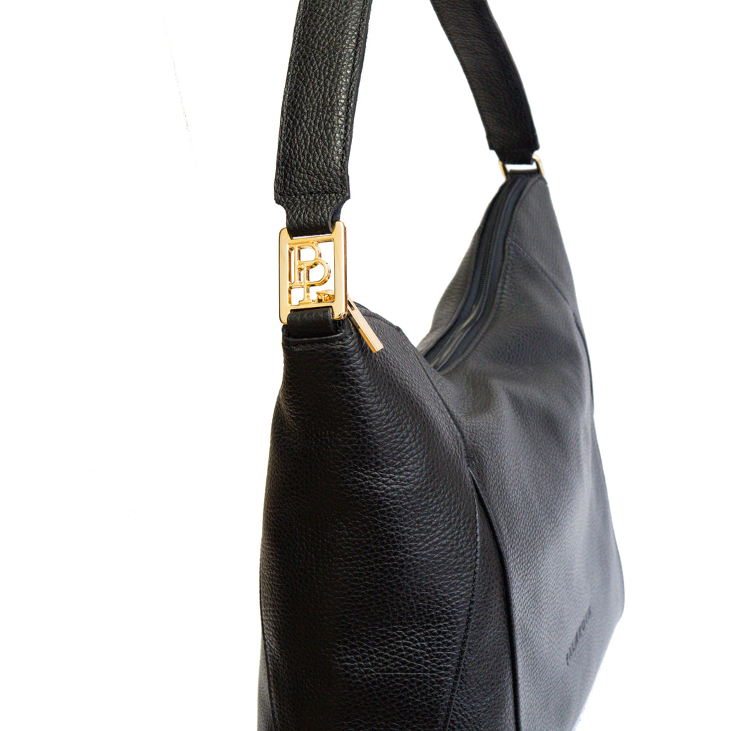 Luna handbag black leather