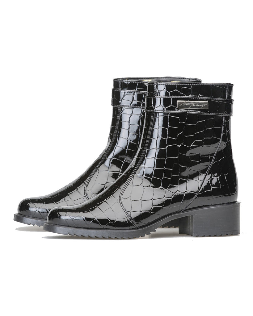 Pertti Palmroth ankle boot patent croco (sizes 2, 2½, 3 and 9)