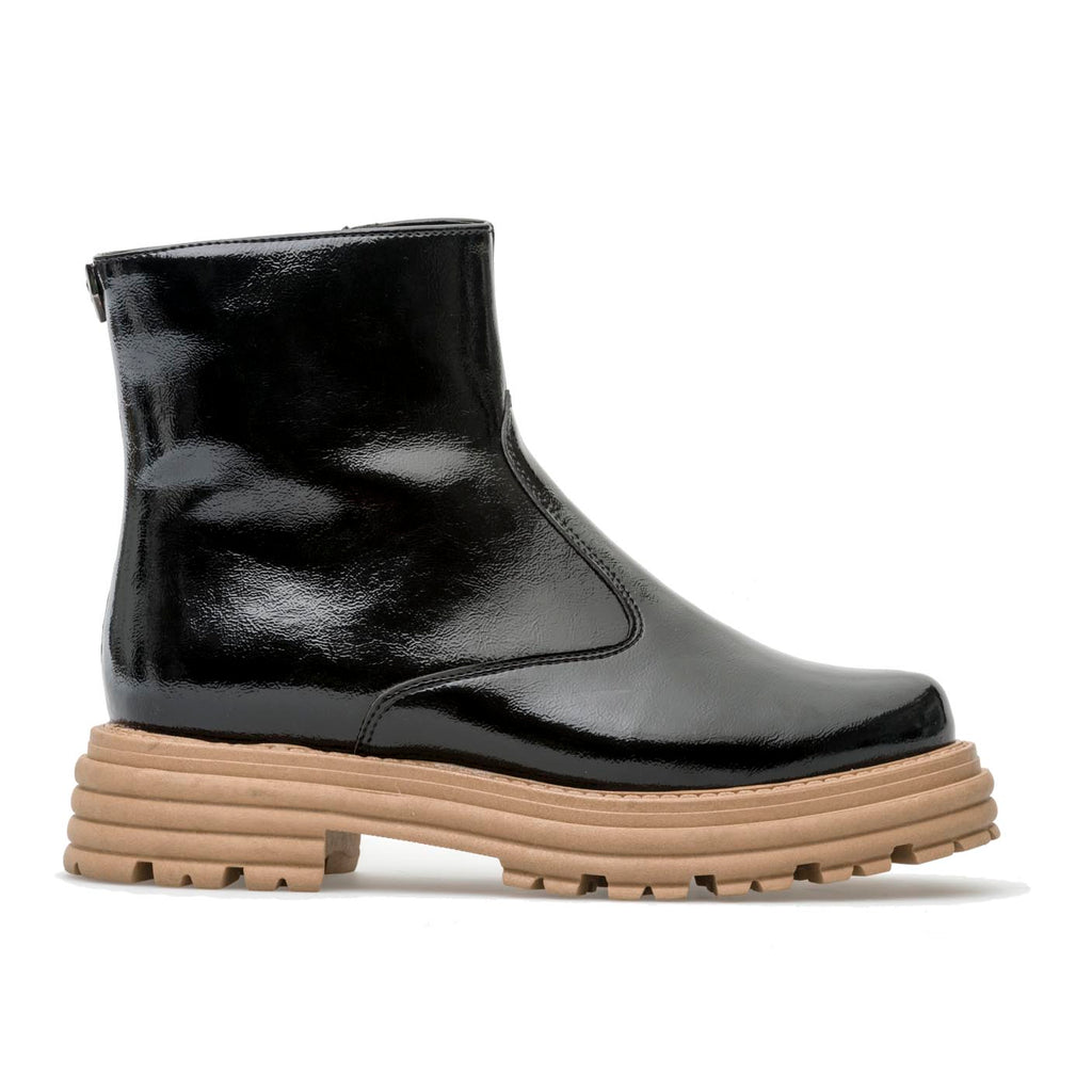 Ines ankle boot black crush patent