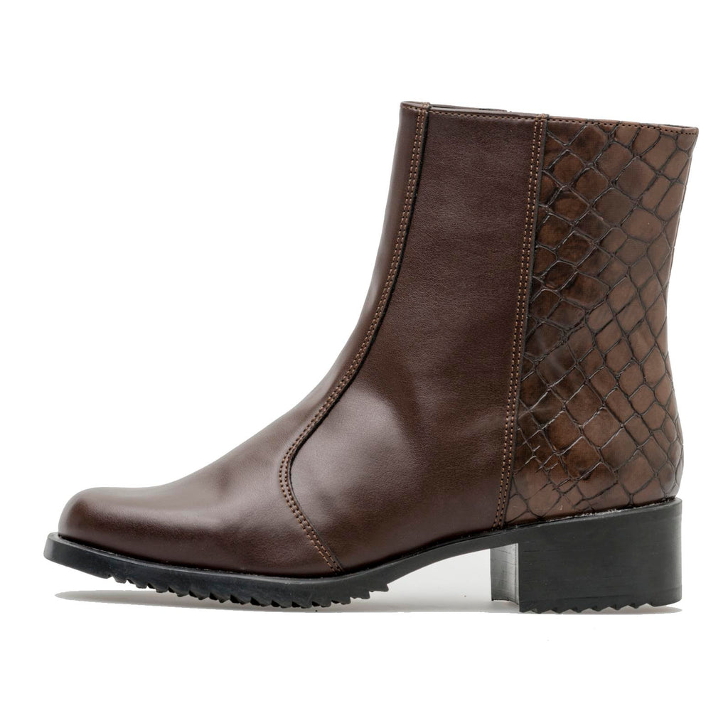 Pertti Palmroth ankle boot all-weather/croco brown
