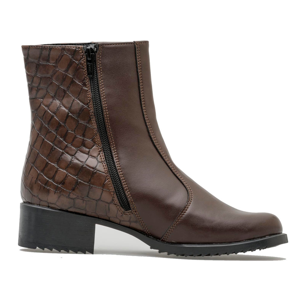 Pertti Palmroth ankle boot all-weather/croco brown