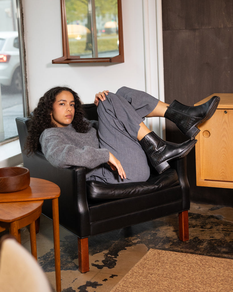 Pertti Palmroth ankle boot all-weather/croco