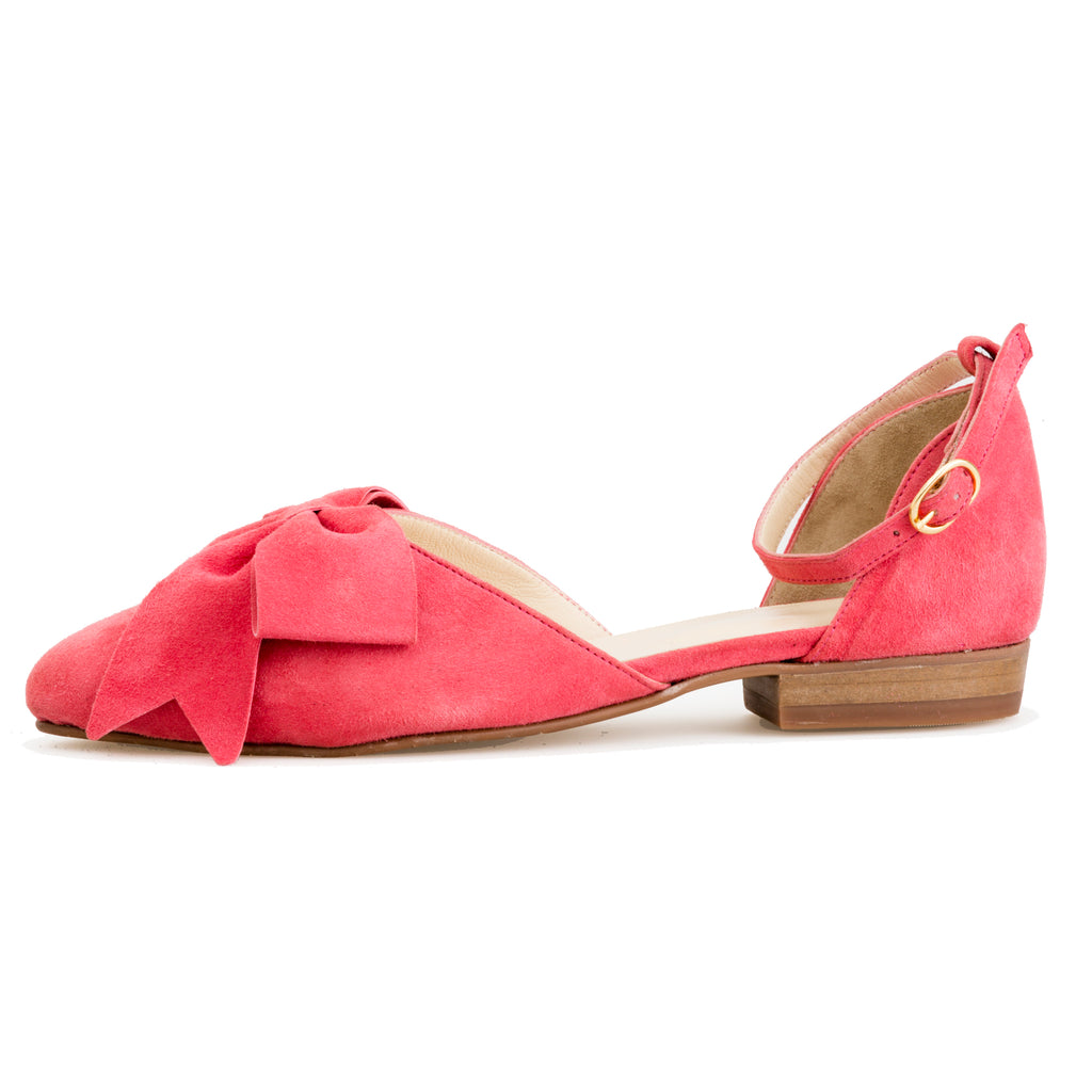 Elena bow sandal coral
