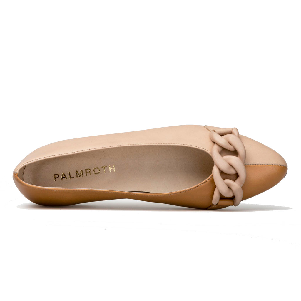 Vivi ballerina beige/cognac