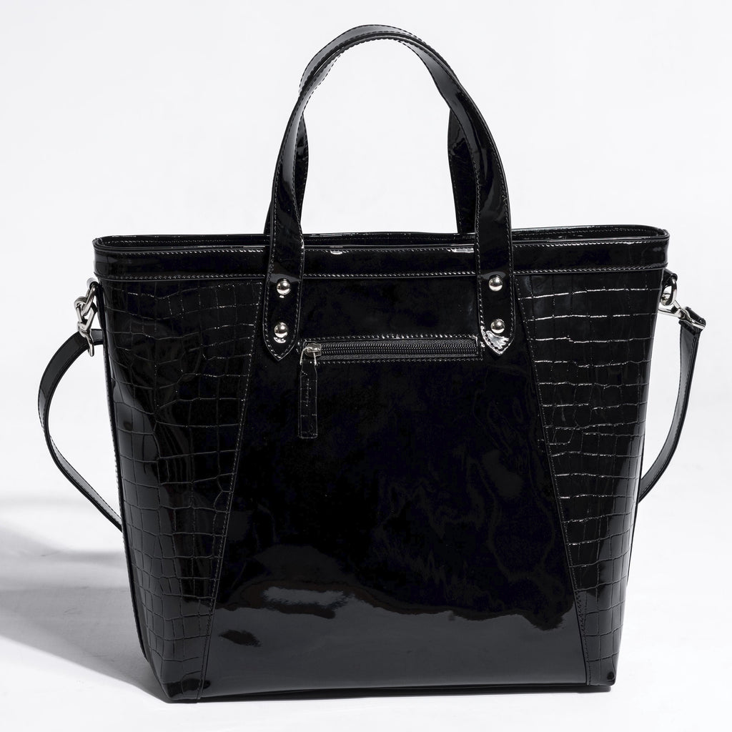 Shopper bag patent/croco