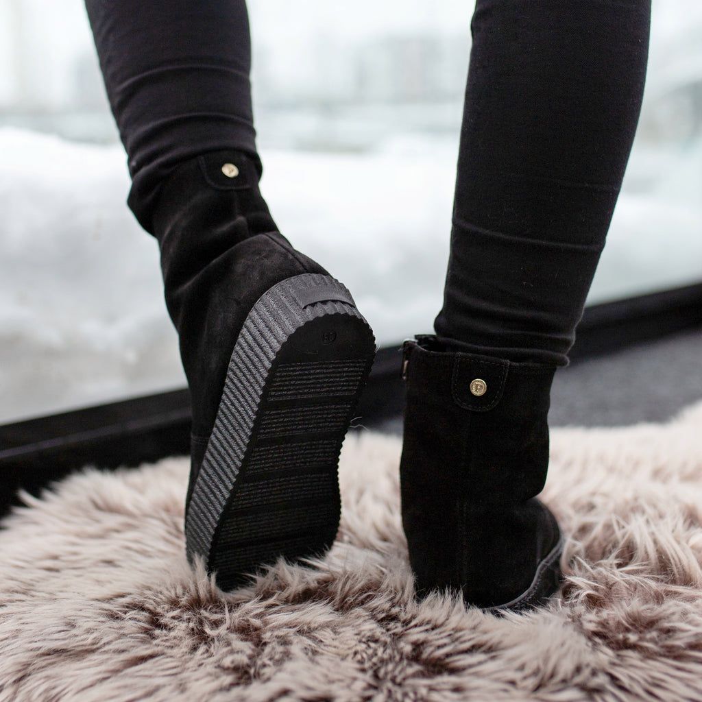 Chunky ankle boot black