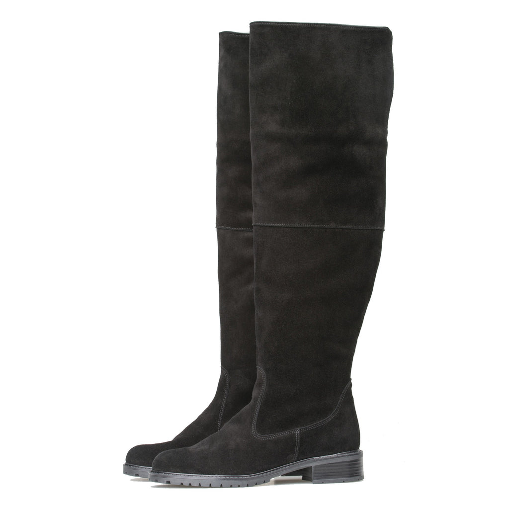 Over-knee-boot suede