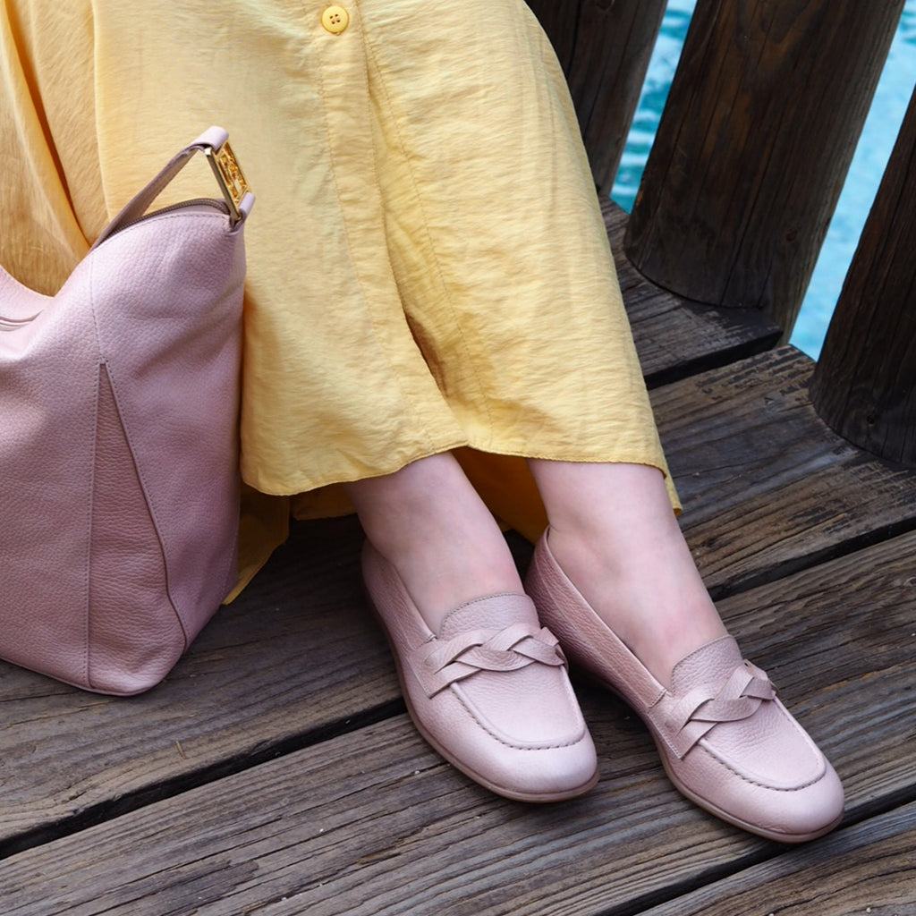 Lisa braid loafer nude